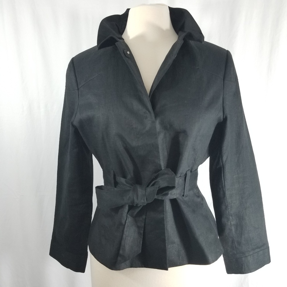 CA  Black Linen Blazer  Sz 8